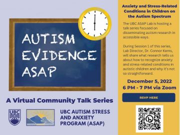 Autism Evidence ASAP: Recognizing Anxiety and Stress in Children on the Spectrum